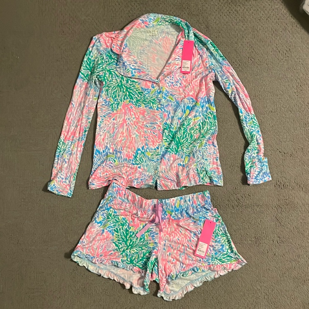 Lilly Pulitzer Tropical Print Pajama Set